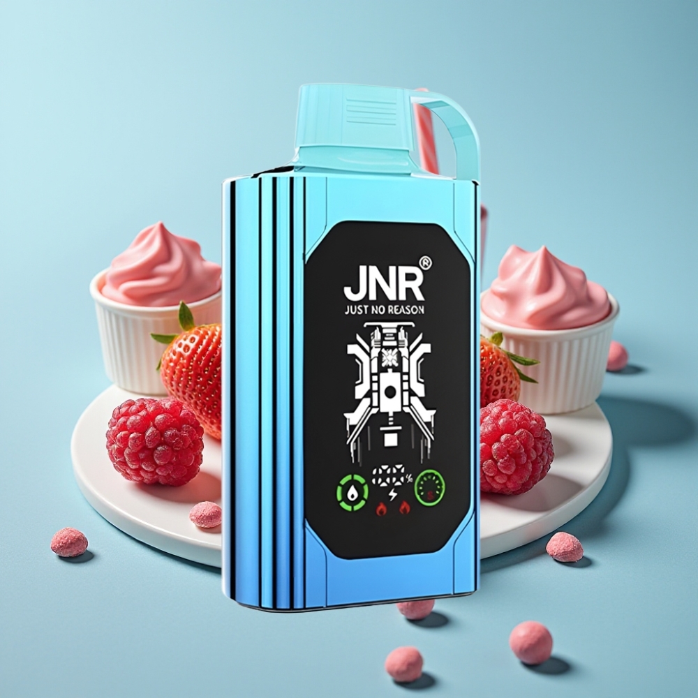 JNR Shisha Hookah Box 20500 Puffs Chile vape Fresa Frambuesa Caramelo - Pantalla HD