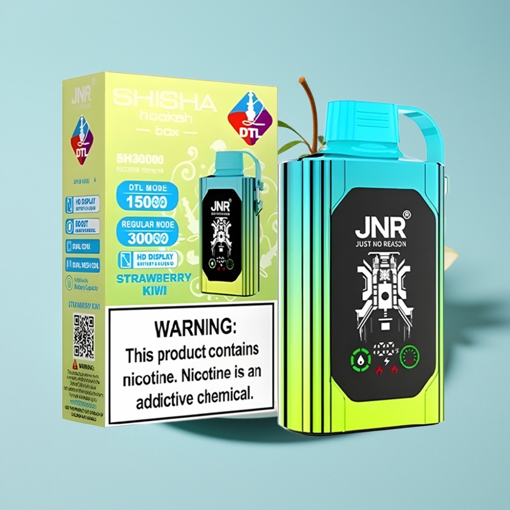 JNR Shisha Hookah Box 20500 Puffs Chile vape Fresa Kiwi HD Display 20500 Puffs 1000mAh 25ml Dual Mesh Coil Type-C 0%,2%,5%
