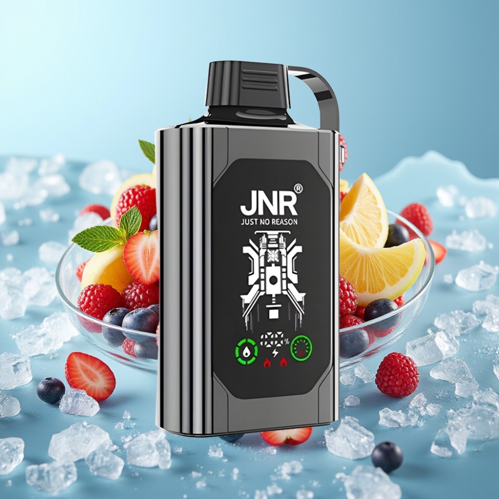 JNR Shisha Hookah Box 20500 Puffs Disposable Vape Chile vape: Pantalla HD Hielo de frutos rojos