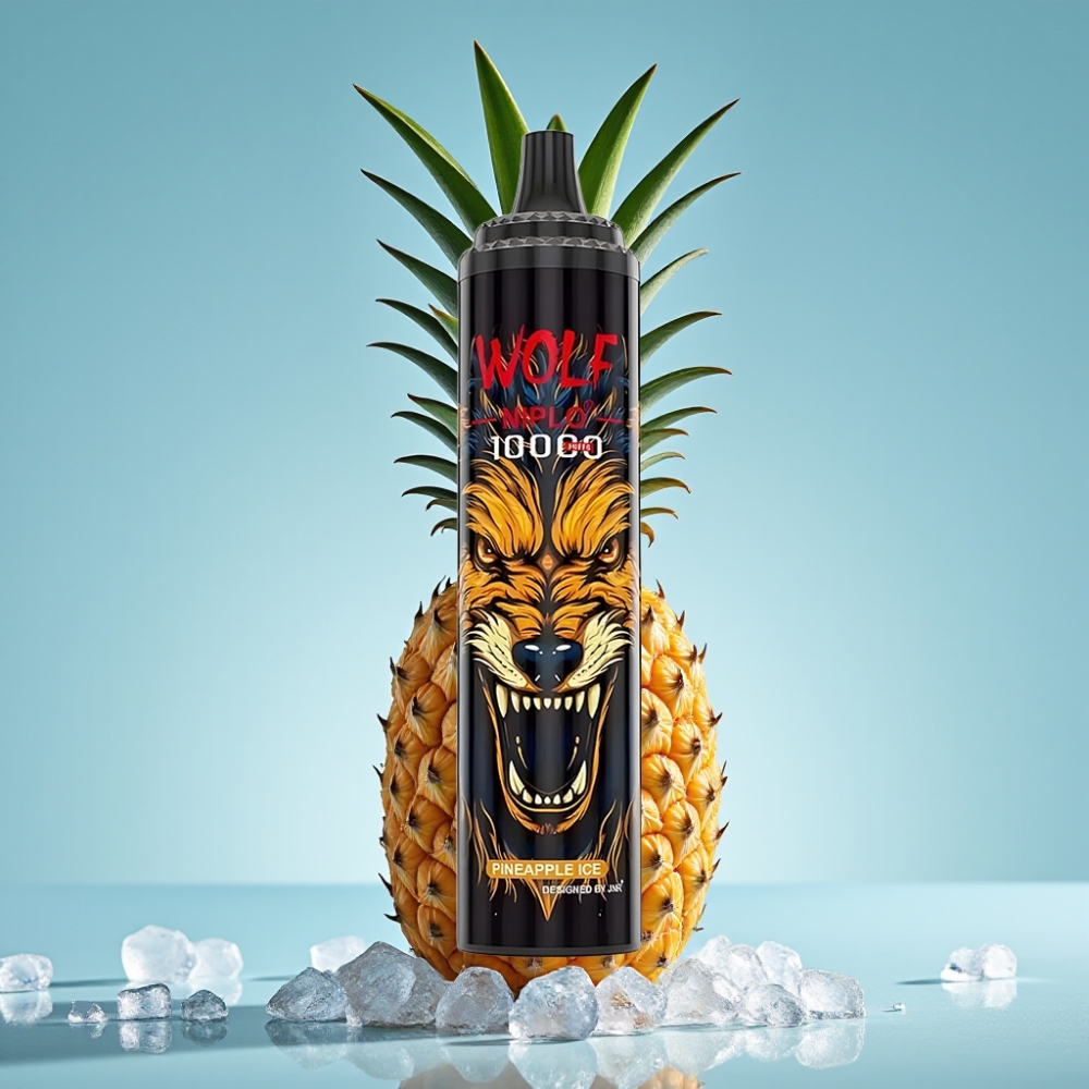JNR Wolf Niplo 10000 Puffs Chile vape Desechable Piña Hielo – 20ml, 650mAh, Tipo-C, 1.0 Ohm, 0%/2%/5% Nic