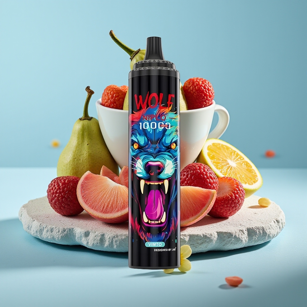 JNR Wolf Niplo 10000 Puffs Chile vape Desechable Sabor Vimto – 20ml/650mAh, Tipo-C, 0%/2%/5% Nicotina, Bobina Mesh 1.0 Ohm