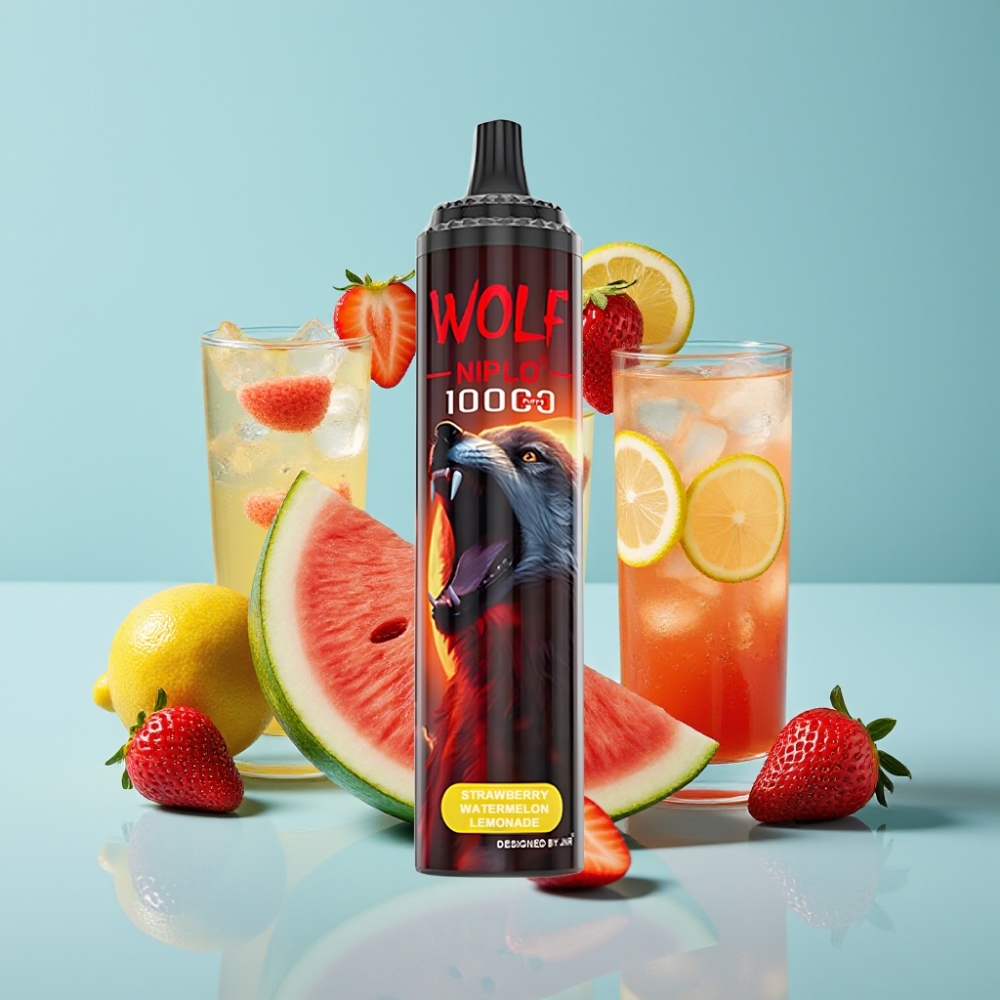 JNR Wolf Niplo 10000 Puffs Chile vape Fresa Sandía Limonada 20ml 5% Nicotina Tipo-C