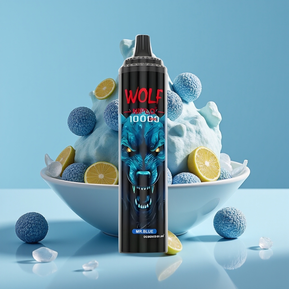 JNR Wolf Niplo 10000 Puffs Chile vape Mr Blue - 20ml, 650mAh, Tipo-C, 0%/2%/5% nicotina, bobina Mesh 1.0 Ohm