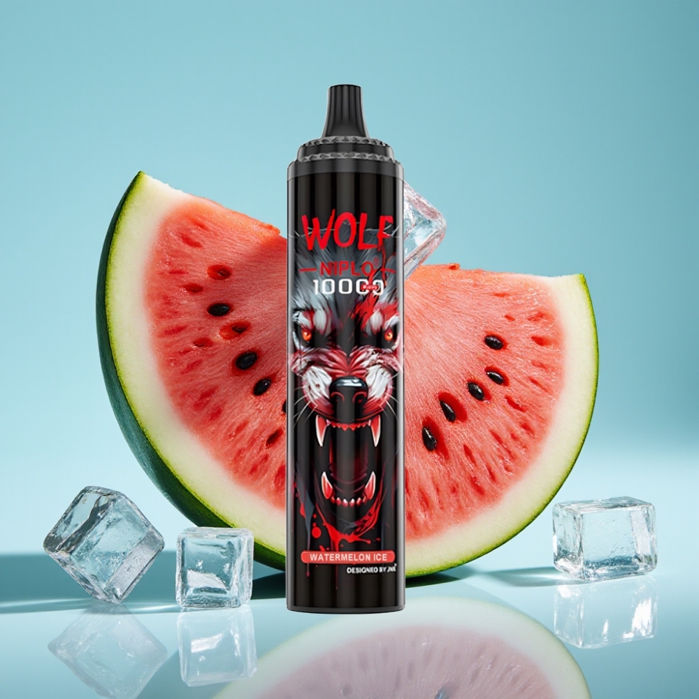 JNR Wolf Niplo 10000 Puffs Desechable Chile Vape Sabor Sandía Helada, 20ml, 650mAh, Tipo-C