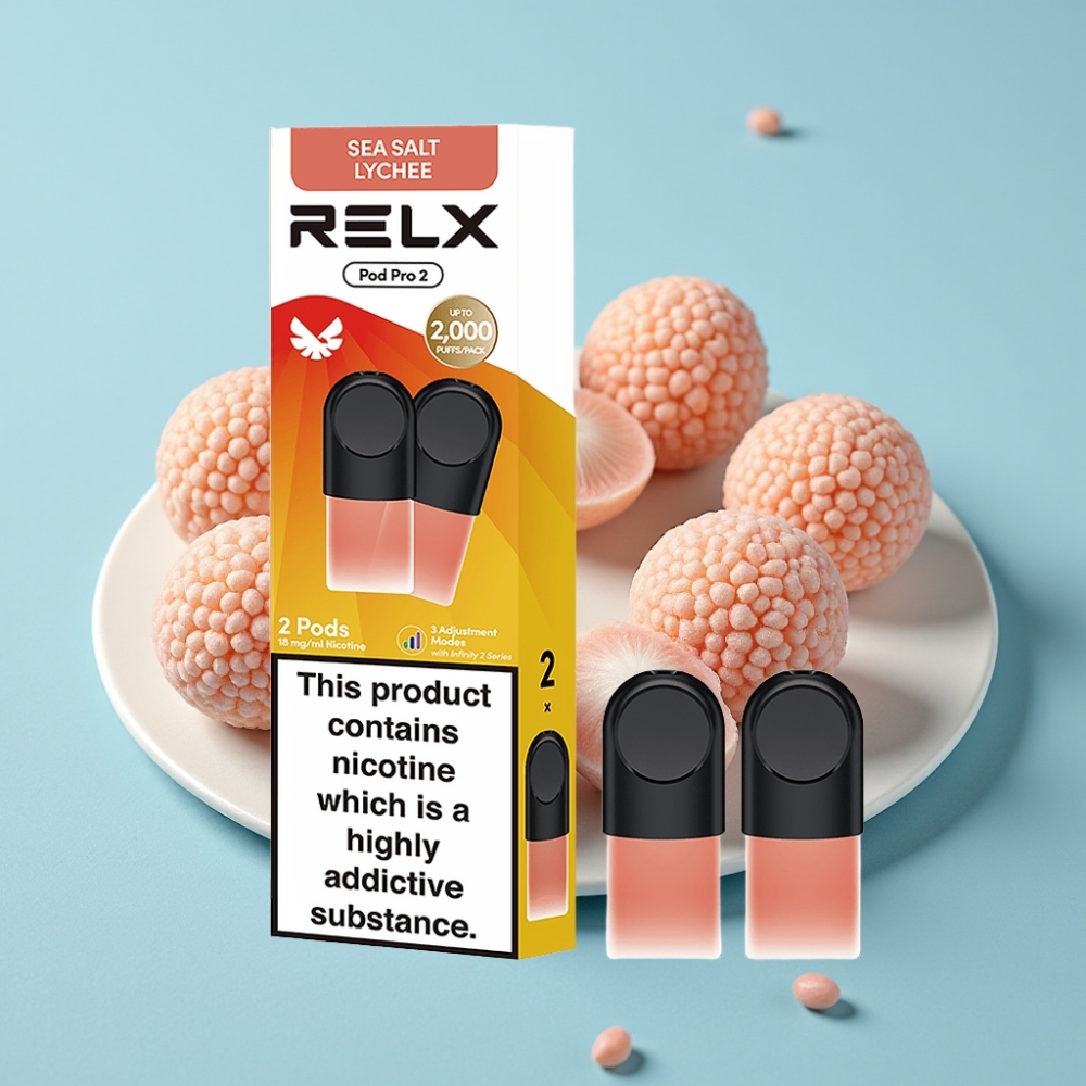 RELX Pod Pro 2 Chile Vape - 1.8% Nicotina, 600 Caladas, 1.9ml, Sabor Lichi Salado, Modos Eco/Smooth/Boost