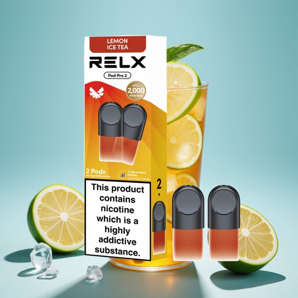 RELX Pod Pro 2 Chile Vape Té-Limón Helado Nicotina 1.8% 600 Puffs 1.9ml
