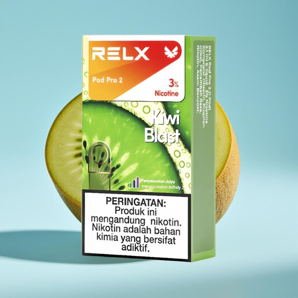 RELX Pod Pro 2 Chile vape - Kiwi Blast 3%, 600 puffs, 1.9ml, 2/3 pods/pack, Eco/Smooth/Boost Mode