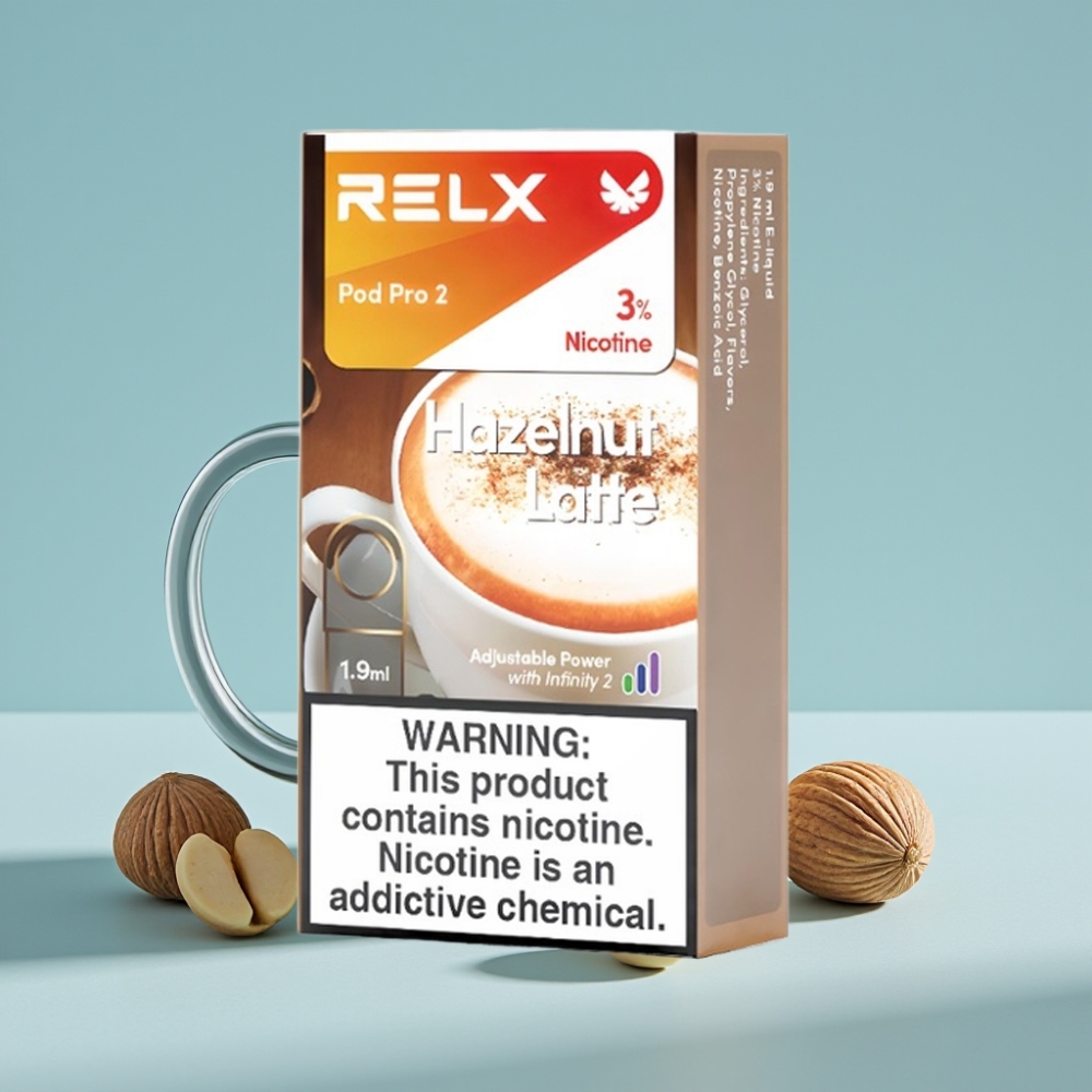 RELX Pod Pro 2 Chile vape con 3% de nicotina Latte de avellana