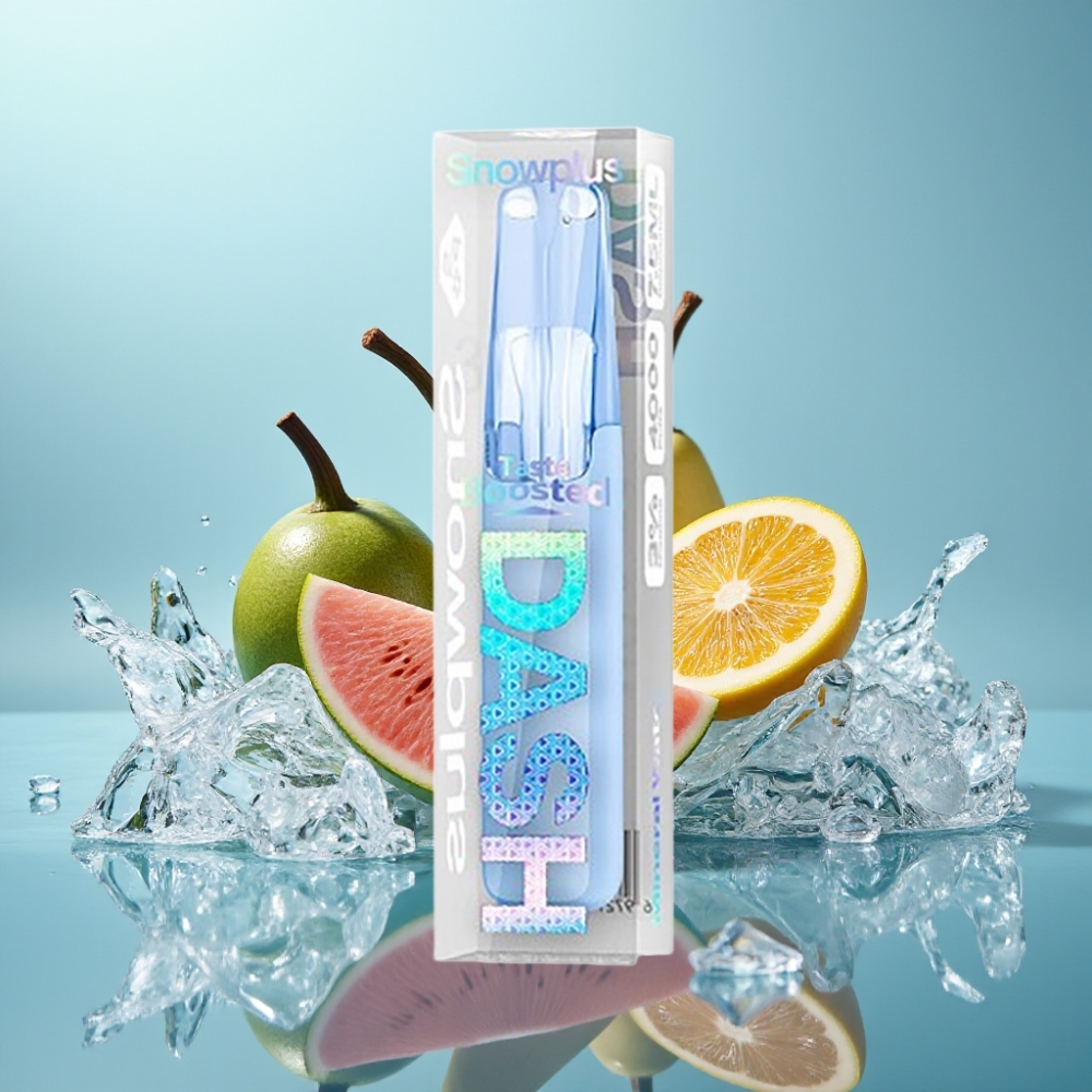 Snowplus Dash 4000 Puffs Dispositivo Desechable Chile Vape Atomizador Cerámico Batería 530 mAh 7.5 ml Sabor Agua Mineral