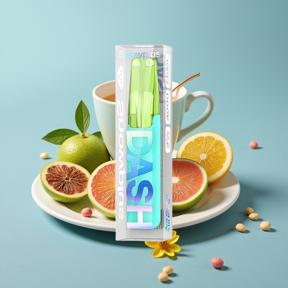 Snowplus Dash 4000 Puffs Dispositivo Desechable Chile Vape Atomizador Cerámico Batería 530 mAh 7.5 ml Sabor Tea Guan Yin King