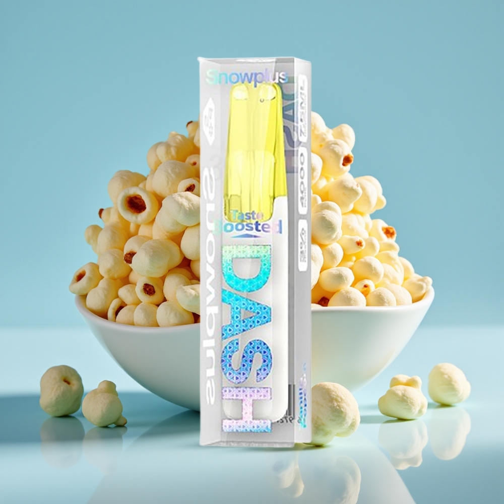 Snowplus Dash 4000 Puffs Dispositivo Desechable Chile Vape Atomizador Cerámico Batería 530 mAh 7.5 ml Sabor Vainilla Palomitas