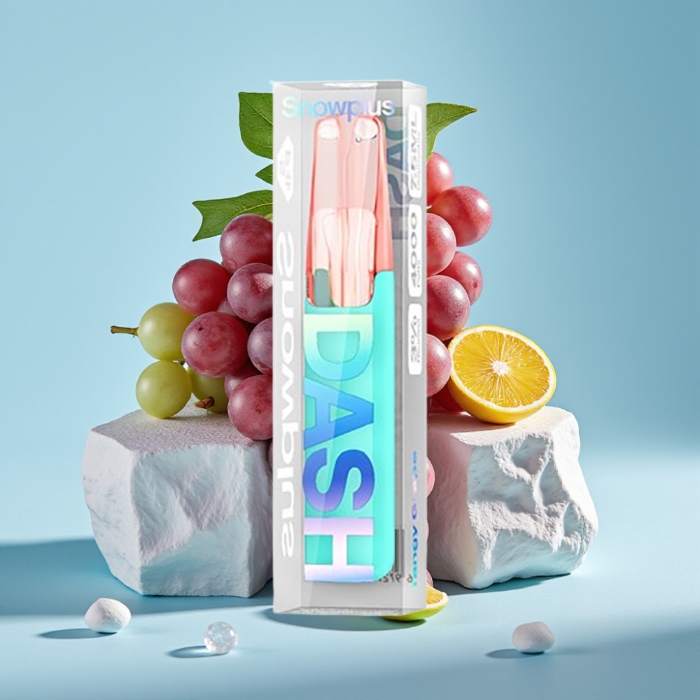 Snowplus Dash 4000 Puffs Dispositivo Desechable Chile Vape Atomizador Cerámico Batería 530 mAh 7.5 ml Uva Ácida