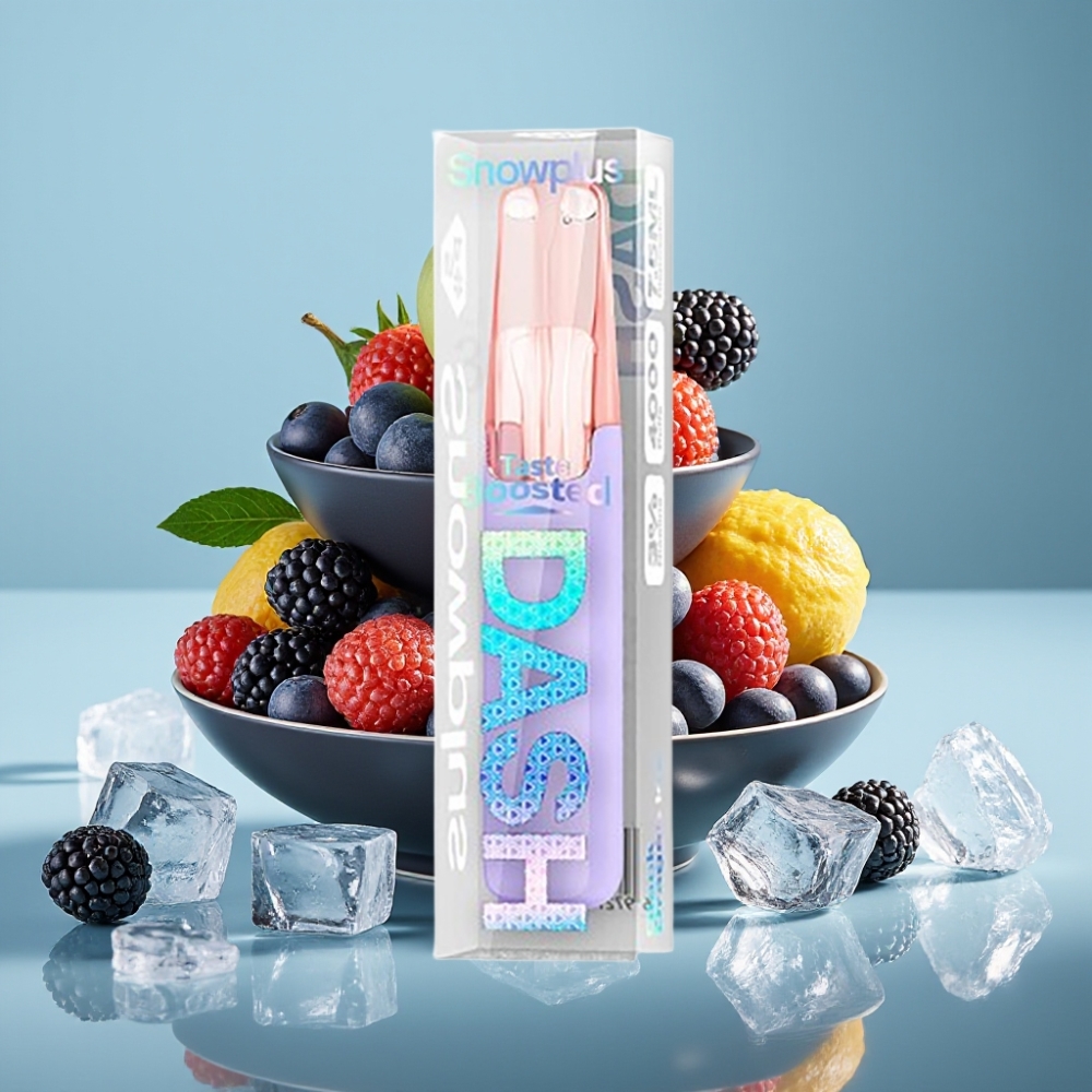 Snowplus Dash 4000 Puffs Dispositivo Desechable Chile Vape Atomizador Cerámico Capacidad Batería 530 mAh 7.5 ml Black Dragon Ice