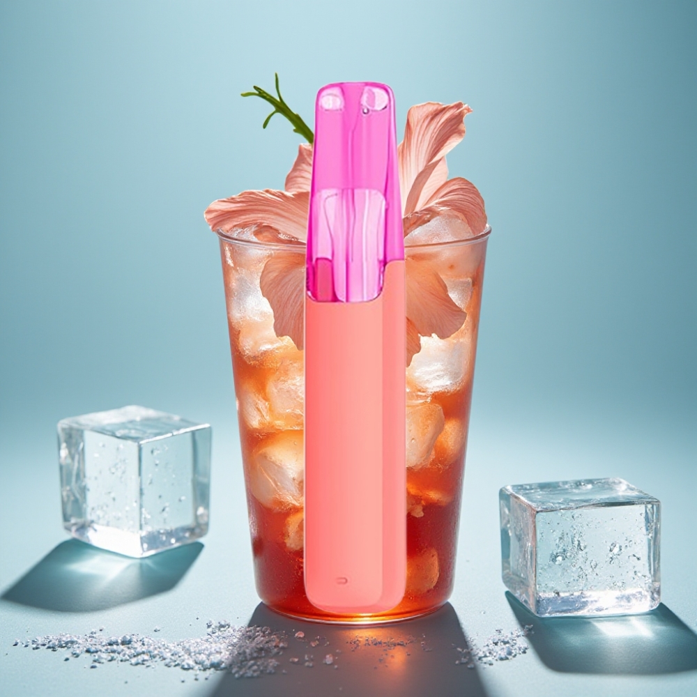 Snowplus Dash 4000 Puffs Dispositivo Desechable Chile Vape con Atomizador Cerámico, Batería 530 mAh, 7.5 ml de Líquido, Sabor Hibiscus Ice Tea