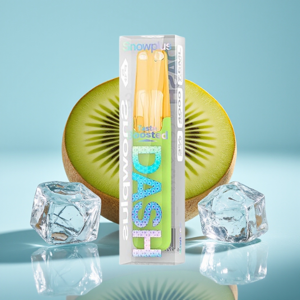 Snowplus Dash 4000 Puffs Dispositivo Desechable Chile Vape con Sabor Kiwi Ice, Atomizador de Cerámica, Batería 530 mAh, 7.5 ml de Líquido