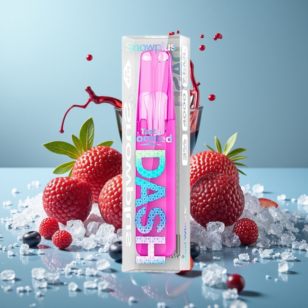 Snowplus Dash 4000 Puffs Dispositivo Desechable Chile vape Atomizador Cerámico 530 mAh 7.5 ml Hielo Vino Tinto