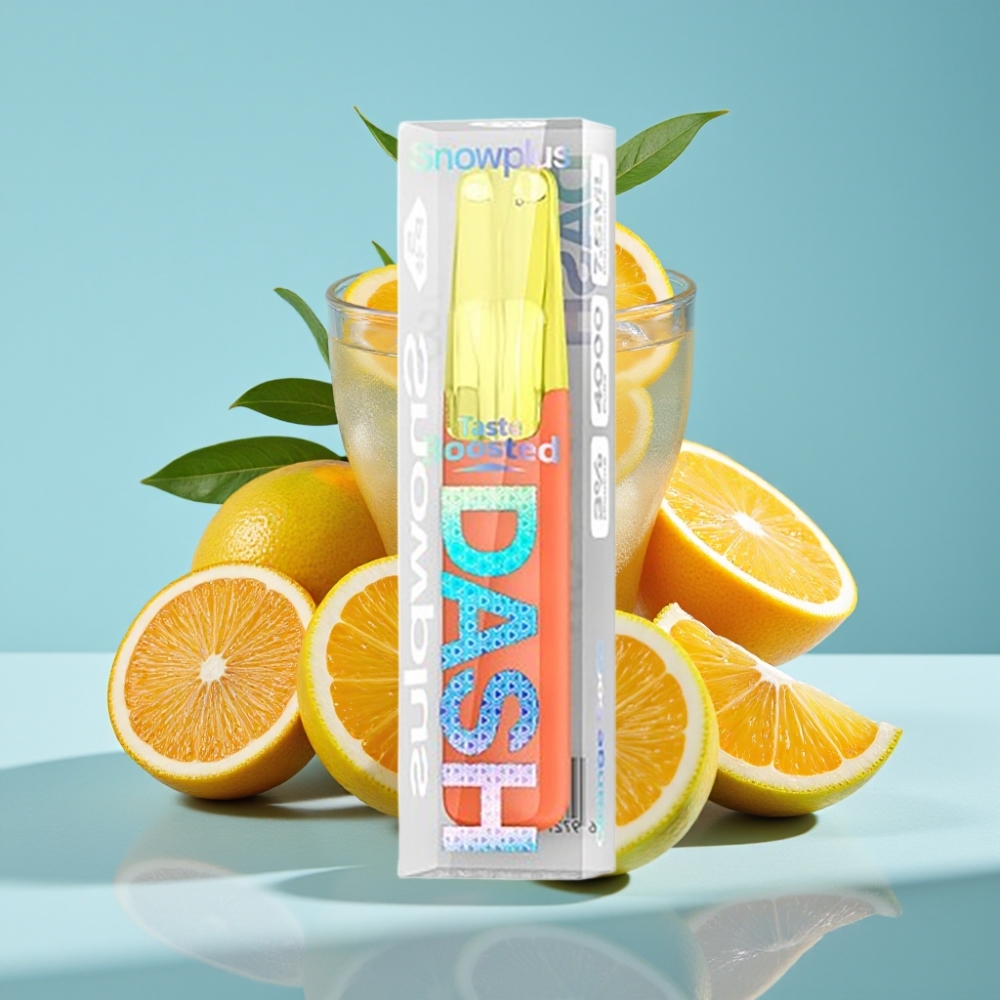 Snowplus Dash 4000 Puffs Dispositivo Desechable Chile vape Atomizador Cerámico Batería 530 mAh 7.5 ml Sabor Orange Soda