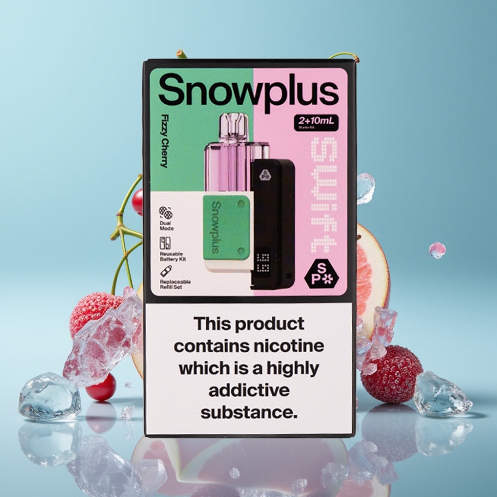 Snowplus Swift 5000 Puffs Prefilled Pod Kit Chile Vape Cereza Efervescente 43x81x25mm 65g Dual Mesh 1000mAh 2+10ml 2%
