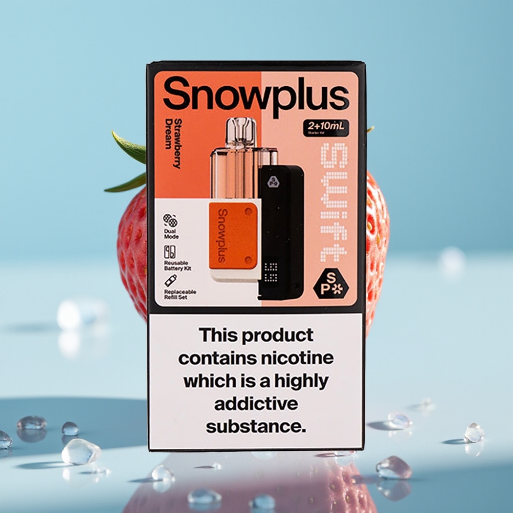 Snowplus Swift 5000 Puffs Prefilled Pod Kit Chile Vape - Sueño de Fresa, 1000 mAh, 2+10 ml, 2% Nicotina, Dual Mesh, 65 g, 43x81x25 mm
