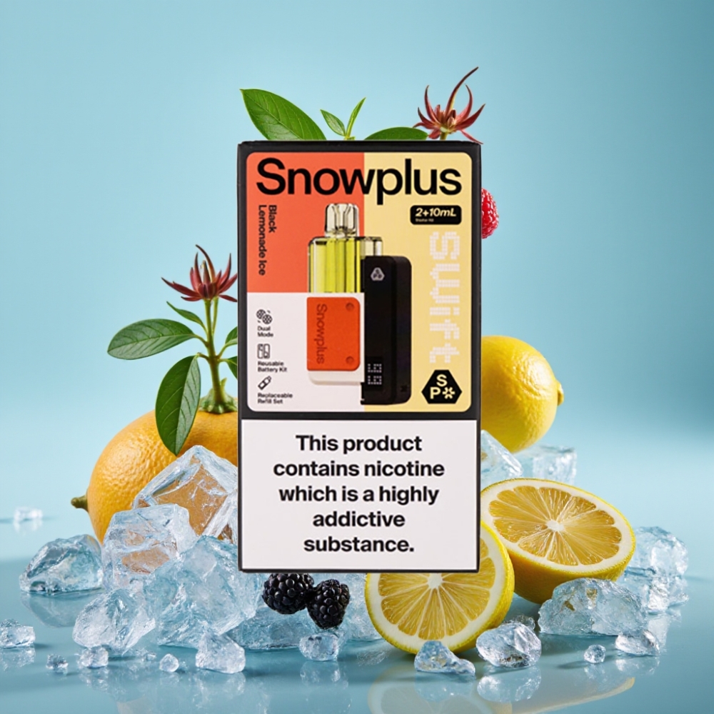 Snowplus Swift 5000 Puffs Prefilled Pod Kit Chile vape Limonada Negra Hielo 43x81x25mm 65g Dual Mesh 1000mAh 2+10ml 2%