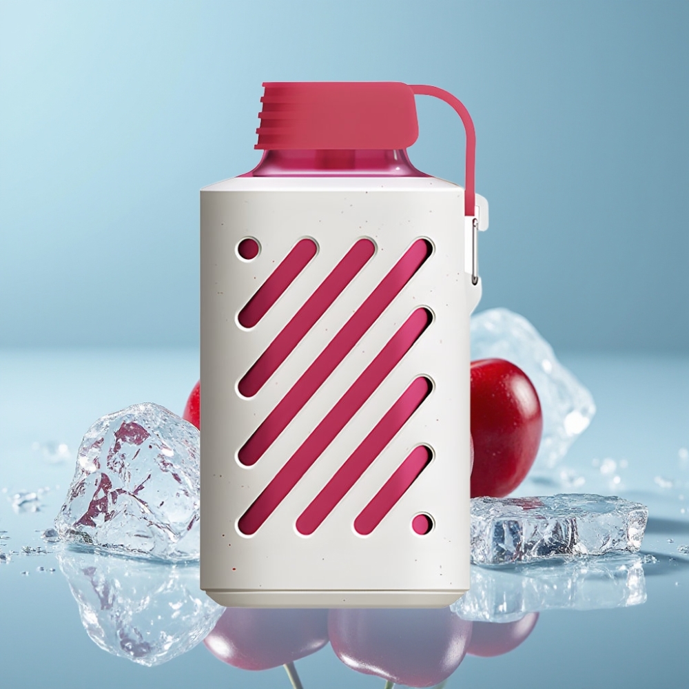 VOZOL GEAR 10000 Desechable Chile Vape Cherry Ice - 10000 Caladas, 30 Sabores, Capacidad de Líquido 20 ml, Bobina Mesh VAMT, 65% Materiales PCR, 500mAh