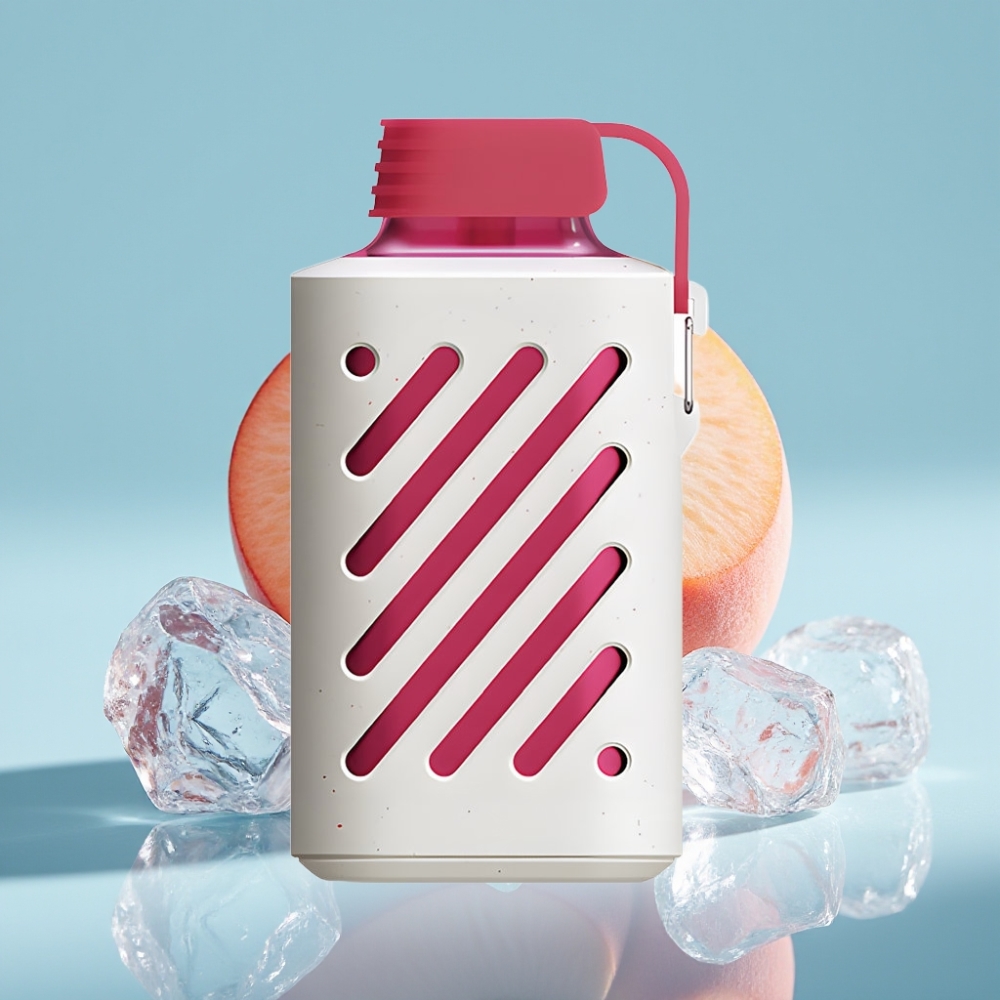VOZOL GEAR 10000 Desechable Chile Vape Melocotón Hielo - 10000 Caladas, 30 Sabores, 20ml Capacidad, 500mAh, 20/50mg/ml Nicotina