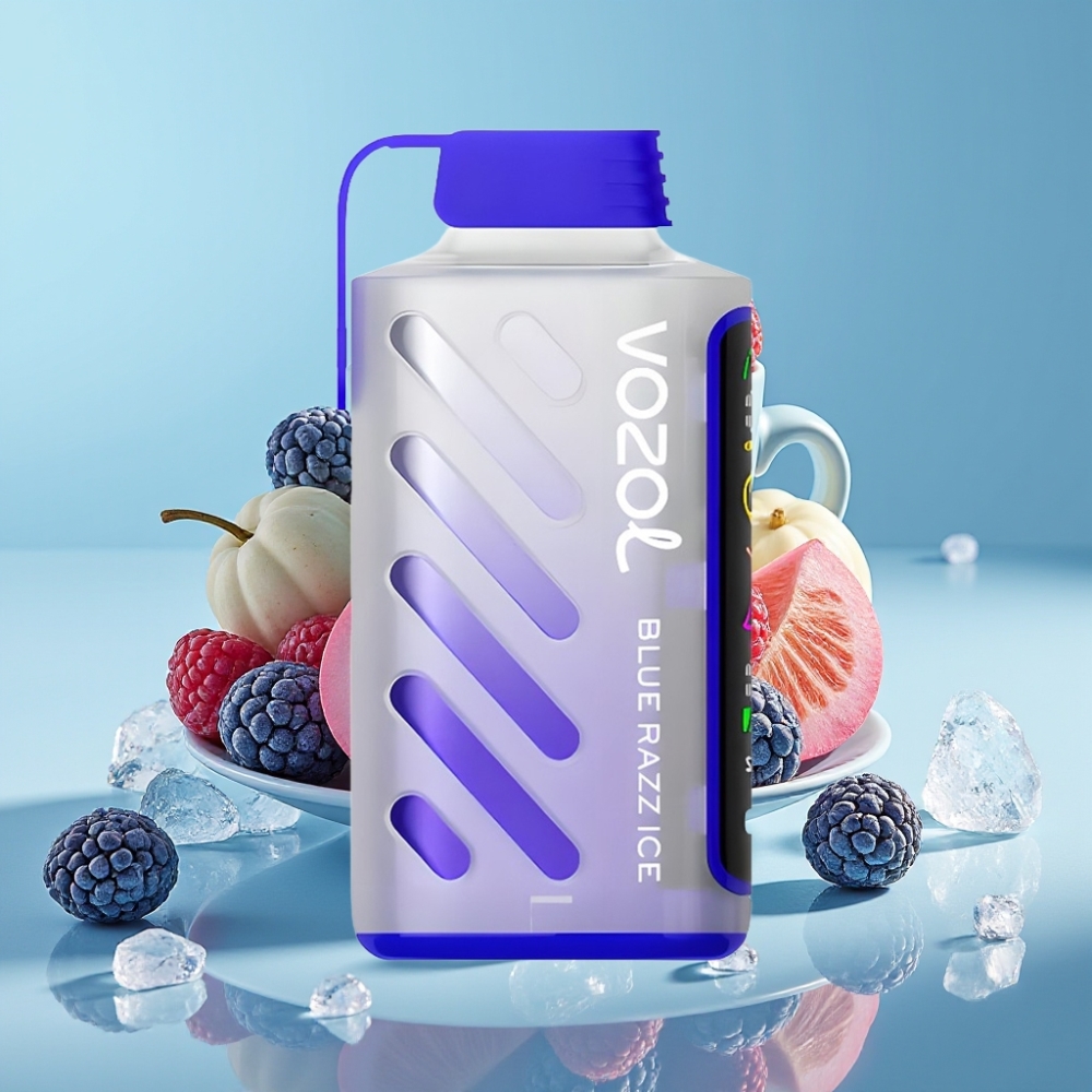 VOZOL Gear Power 20000 Puffs Chile vape Azul Frambuesa Hielo, Tecnología S.i.L.C., Pantalla Completa, 20mL, 5%(50mg)