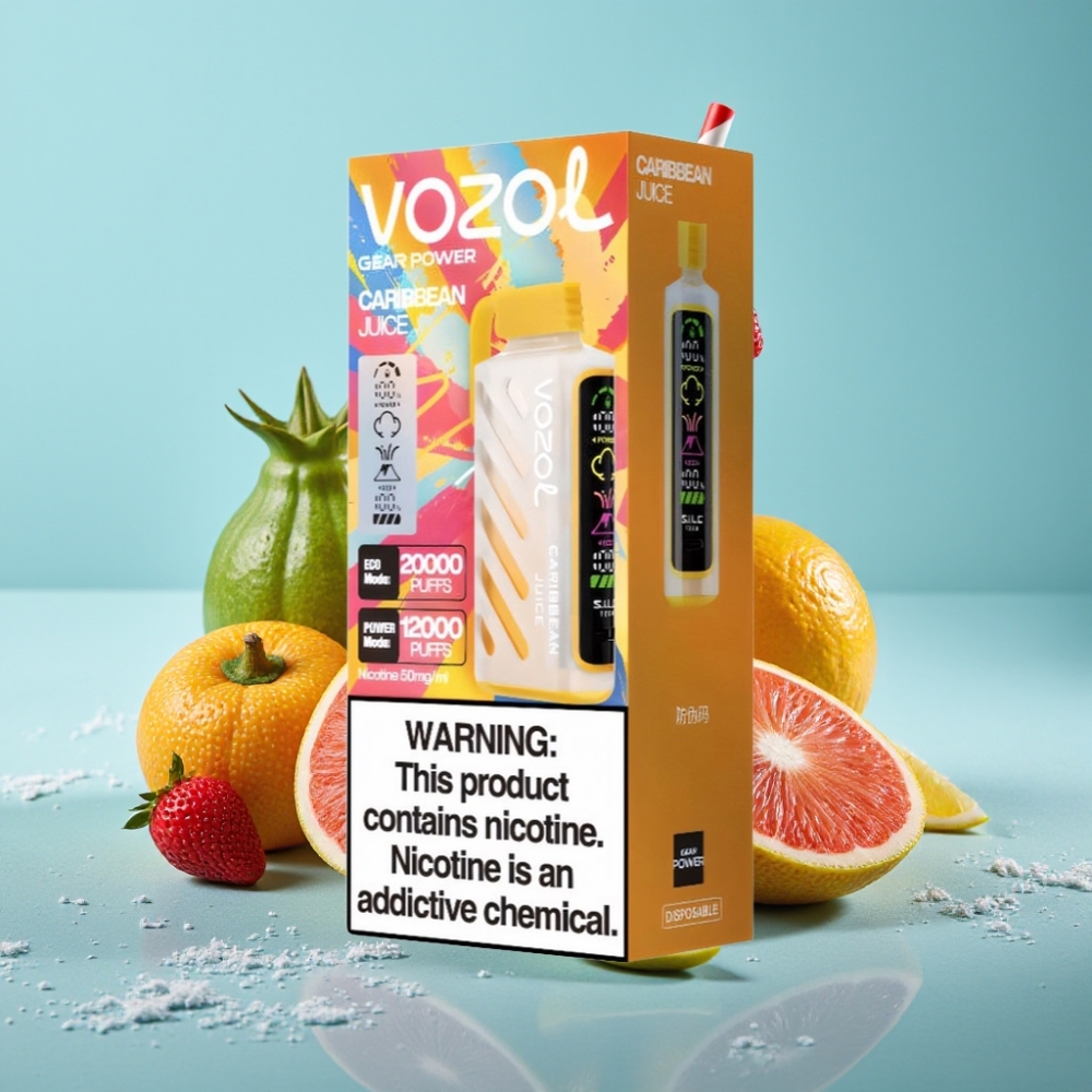 VOZOL Gear Power 20000 Puffs Chile vape Caribe Jugo Tecnología S.i.L.C. Tech ECO 20000 Puffs POWER 12000 Puffs Dual Mesh Coil Pantalla Completa 20mL 5%(50mg)