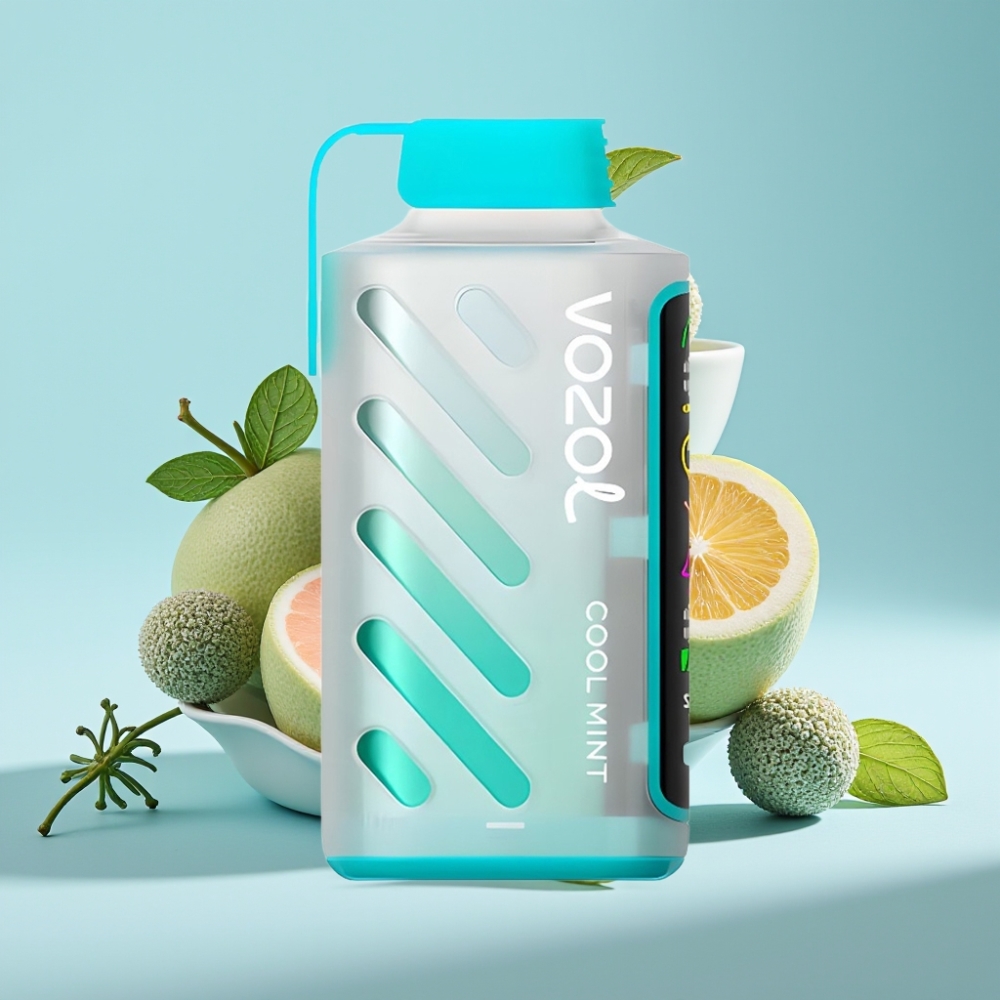 VOZOL Gear Power 20000 Puffs Chile vape Menta Fresca con Tecnología S.i.L.C., Modo ECO 20000 Puffs, Bobina Dual Mesh y Pantalla Completa, 20mL 5%(50mg)