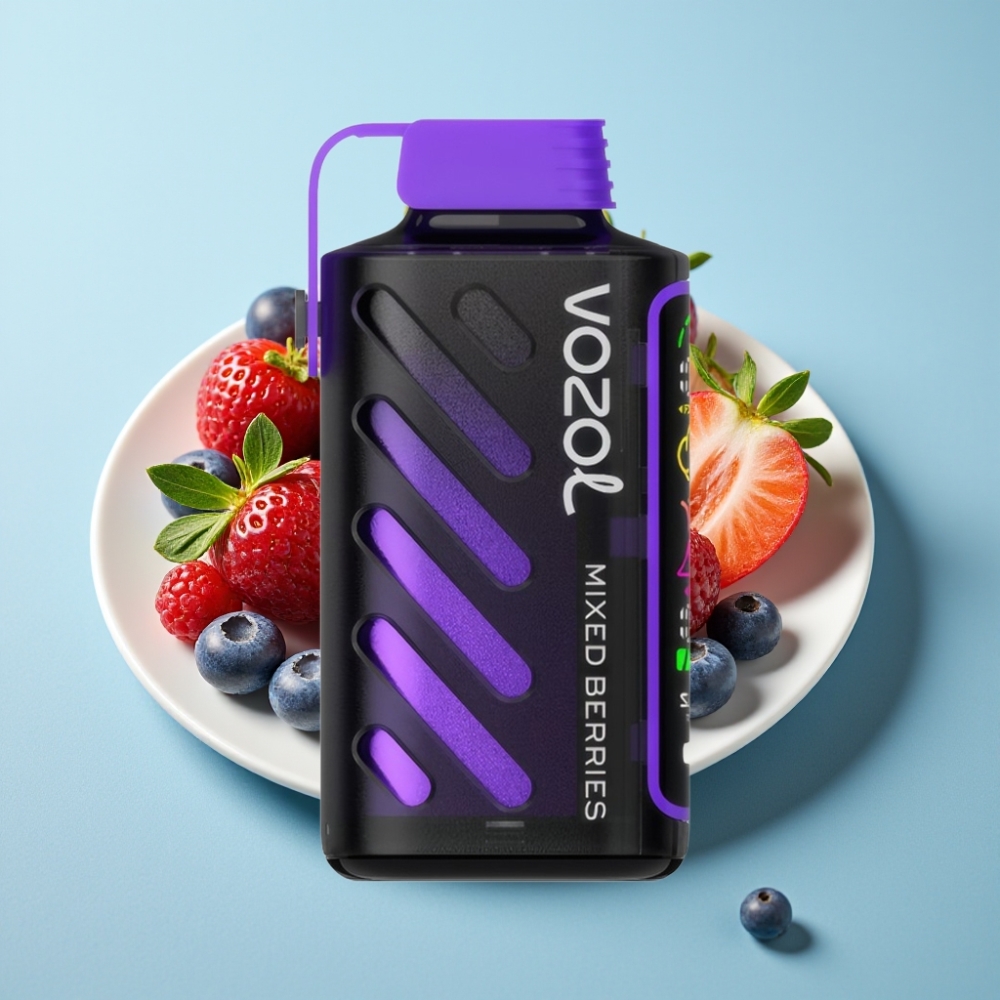 VOZOL Gear Power 20000 Puffs Chile vape con Tecnología S.i.L.C., 20mL, 5% nicotina, sabor Mixed Berries, Dual Mesh Coil