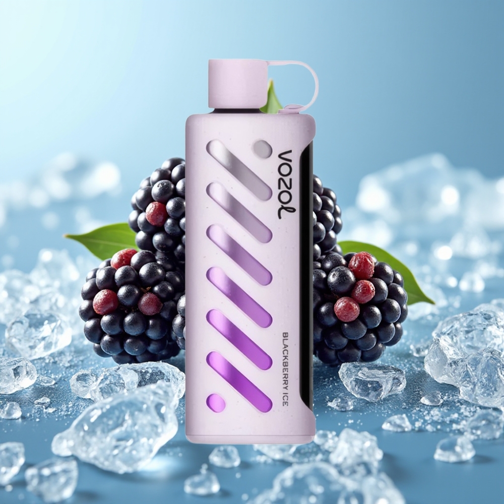 VOZOL Gear Shisha 25000 Puffs Chile Vape Blackberry Ice con 30 Sabores Deliciosos, S.i.L.C Tech, Dual Mesh, 1000mAh, 5mg/ml