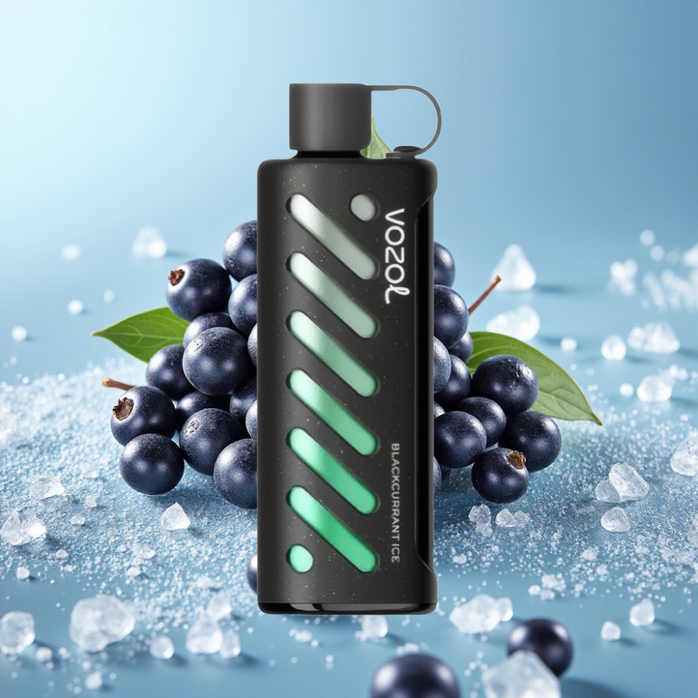 VOZOL Gear Shisha 25000 Puffs Chile Vape Blackcurrant Ice: 30 Sabores, S.i.L.C Tech, Dual Mesh, 1000mAh, 5mg/ml