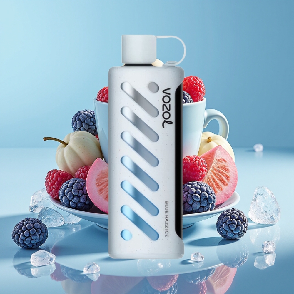 VOZOL Gear Shisha 25000 Puffs Chile Vape Blue Razz Ice, 30 Sabores, S.i.L.C Tech, Dual Mesh, 1000mAh, 5mg/ml