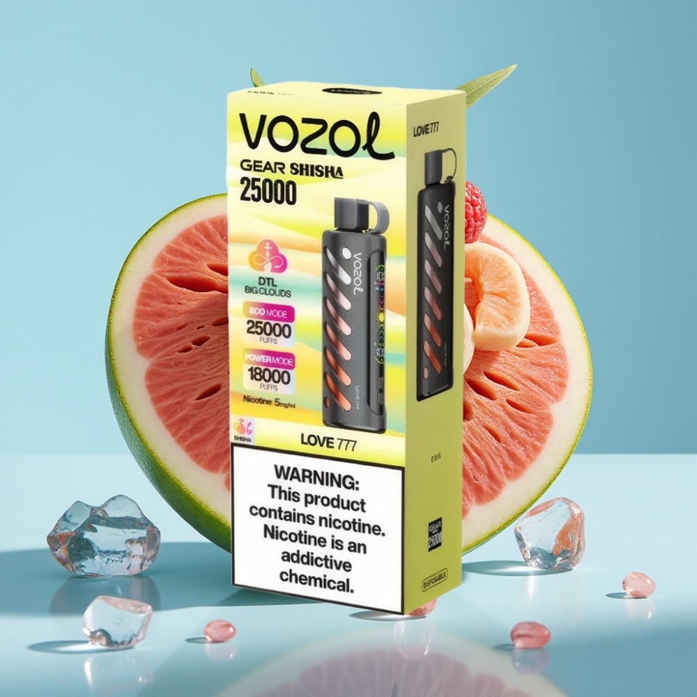 VOZOL Gear Shisha 25000 Puffs Chile vape Amor 777, 30 Sabores, S.i.L.C Tech, Dual Mesh, 1000mAh, 5mg/ml