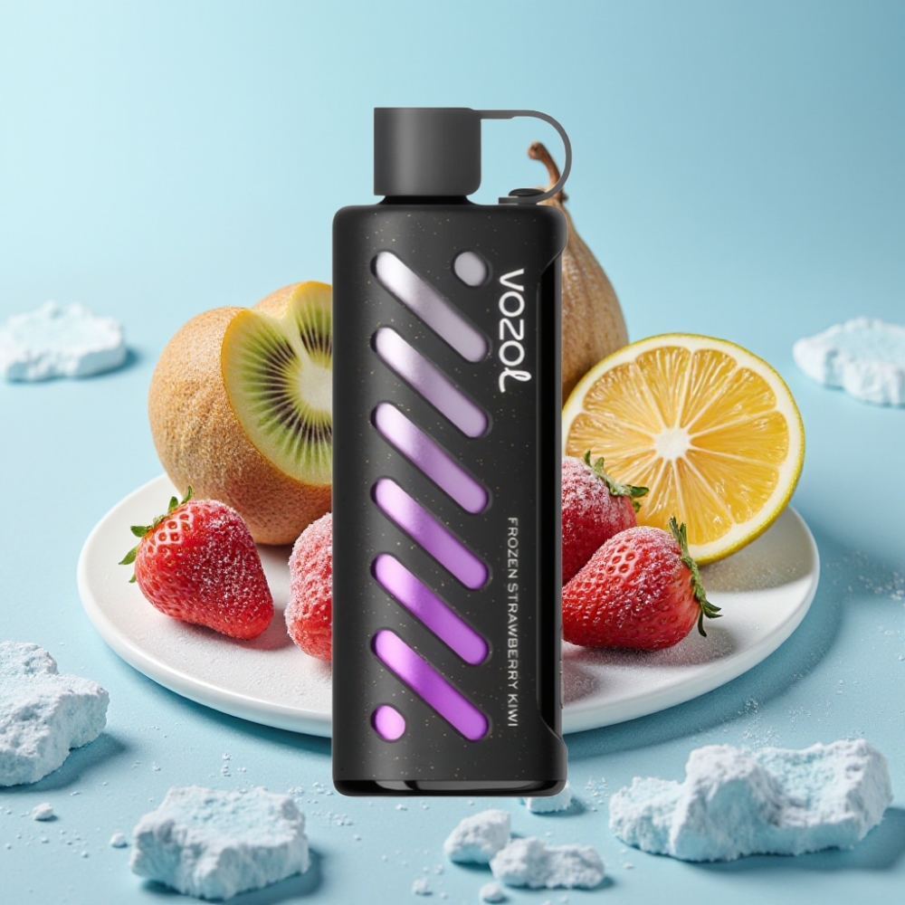VOZOL Gear Shisha 25000 Puffs Chile vape Fresa Kiwi Congelada, 30 Sabores, Chip S.i.L.C Tech, Modos Dual Mesh, Batería 1000mAh, Nicotina 5mg/ml