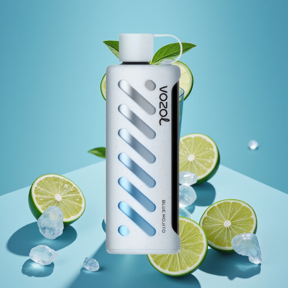 VOZOL Gear Shisha 25000 Puffs Chile vape Mojito Azul, 30 Sabores, 5mg/ml, 1000mAh, S.i.L.C Tech, Dual Mesh