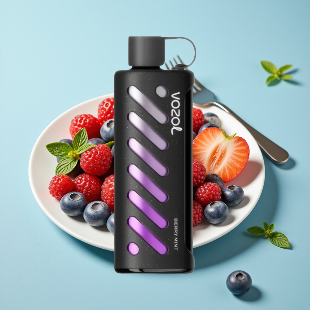 VOZOL Gear Shisha 25000 Puffs Chile vape Sabor Berry Menta, 30 Sabores, S.i.L.C Tech, 1000mAh, 5mg/ml
