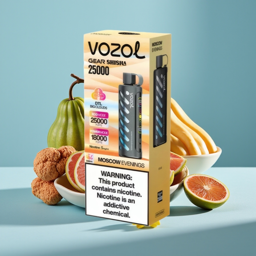 VOZOL Gear Shisha 25000 Puffs Chile vape Sabores: 30 deliciosos sabores Noches de Moscú