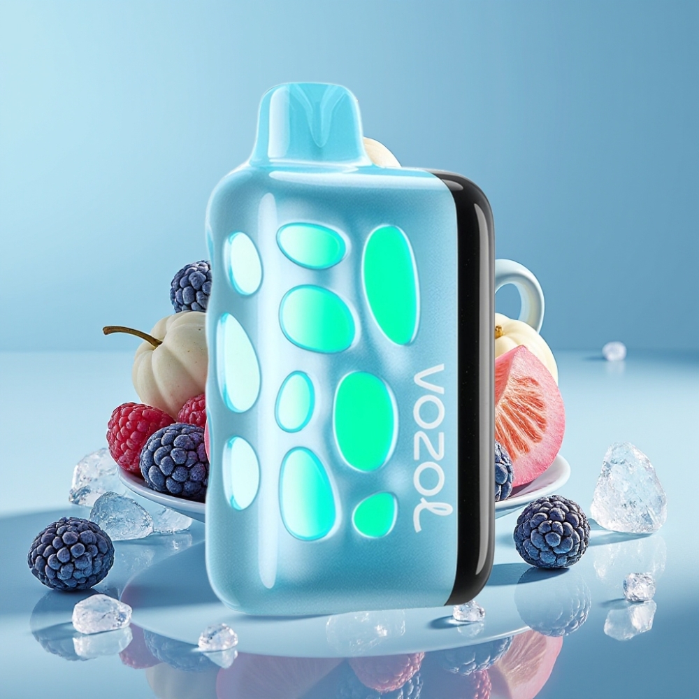 VOZOL RAVE 40000 Desechable Chile Vape Blue Razz Ice – Diseño de Brillo Vibrante 270°