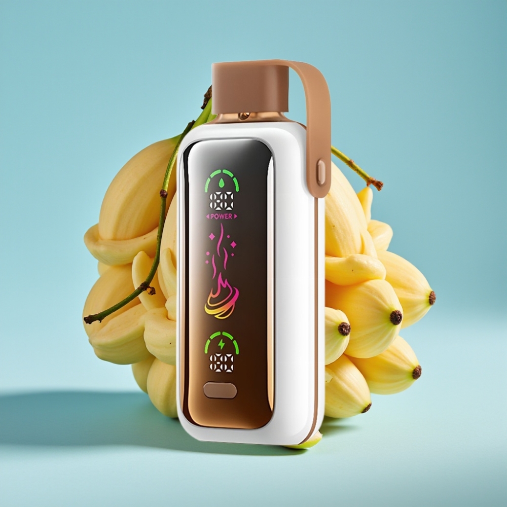 VOZOL Star 20000 Puffs Chile Vape: Pantalla espejo HD 2.2", Malla dual, 650mAh, Nicotina 0/20/50mg/ml, Sabor Dragon Strawnana