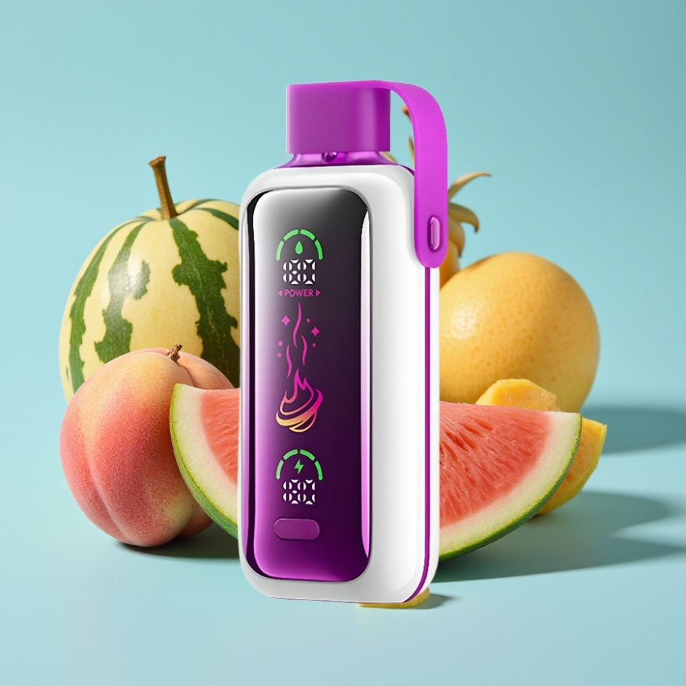 VOZOL Star 20000 Puffs Chile vape: Durazno Mango Sandía, Pantalla HD 2.2", Malla dual, Batería 650mAh, Nicotina 0/20/50mg/ml