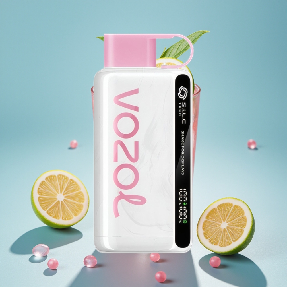 VOZOL STAR 9000/12000 Vape Desechable Chile vape Limonada Rosa con 650mAh, carga 30% más rápida, hasta 9000/12000 caladas, 0/20/50mg/ml nicotina