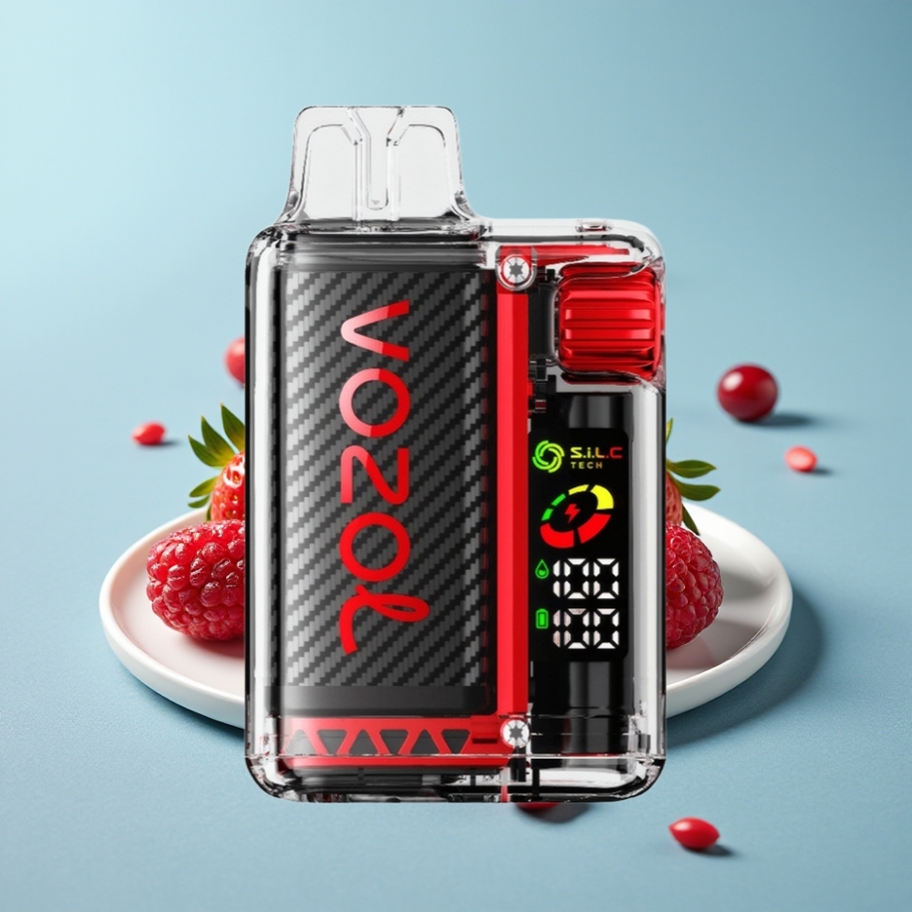 VOZOL Vista 20000 Puffs Chile Vape Recargable con Batería 650mAh Fresa con frambuesa y cereza
