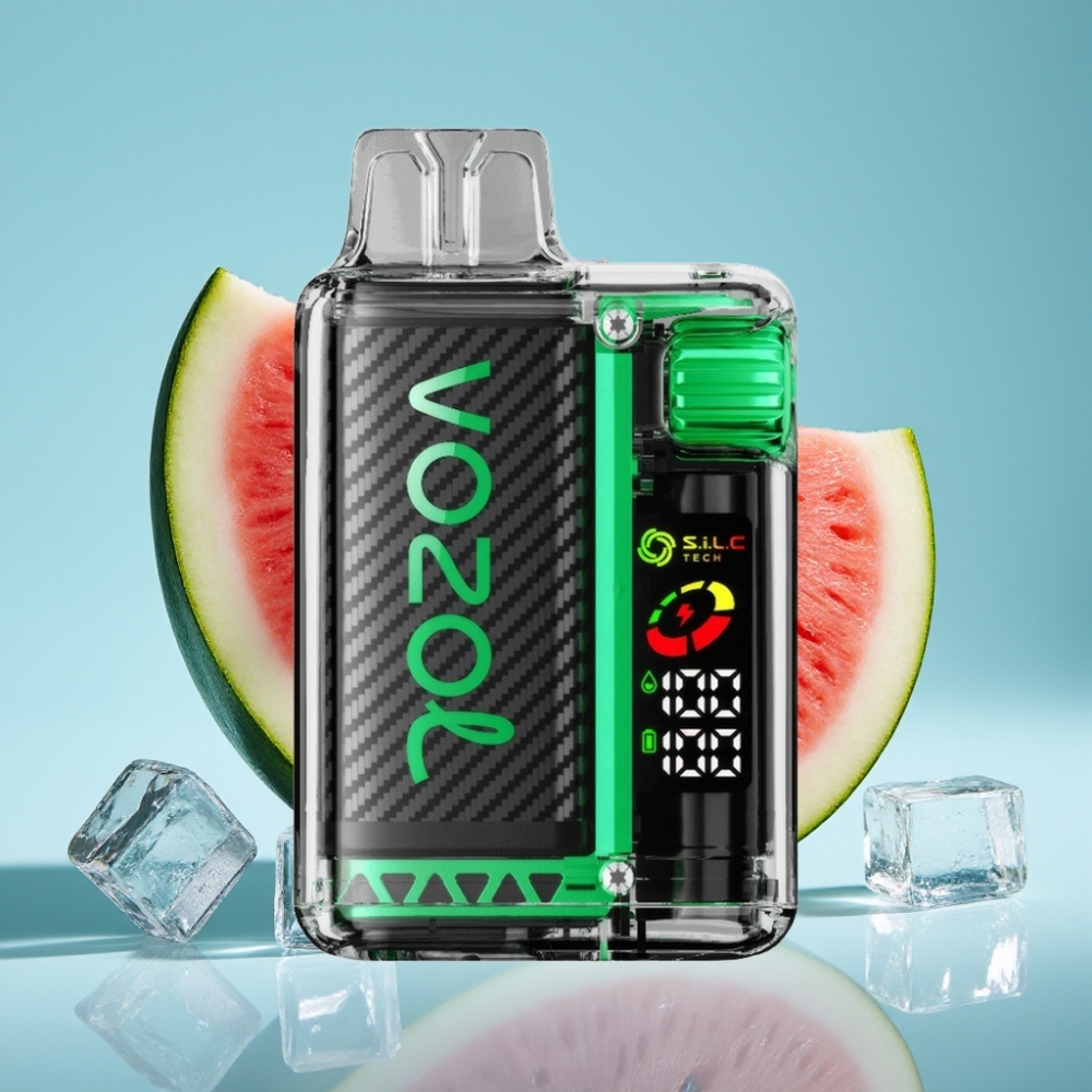 VOZOL Vista 20000 Puffs Chile vape Recargable, 2% Nicotina, Pantalla OLED, Sabor Sandía Helada, 6 Niveles de Ajuste