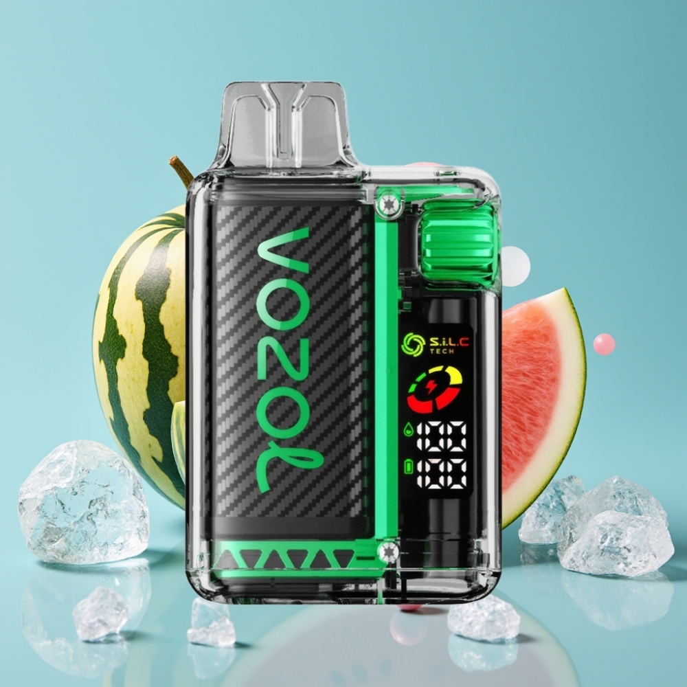 VOZOL Vista 20000 Puffs Chile vape recargable, sabor chicle sandía, batería 650mAh, 2% nicotina, pantalla OLED, TPD